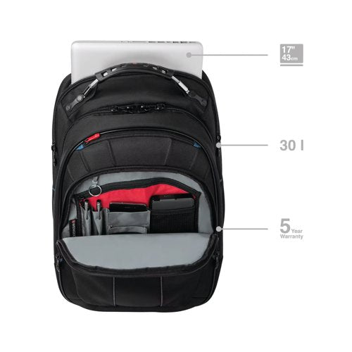 Wenger Carbon 17 Inch Laptop Backpack Black 600637