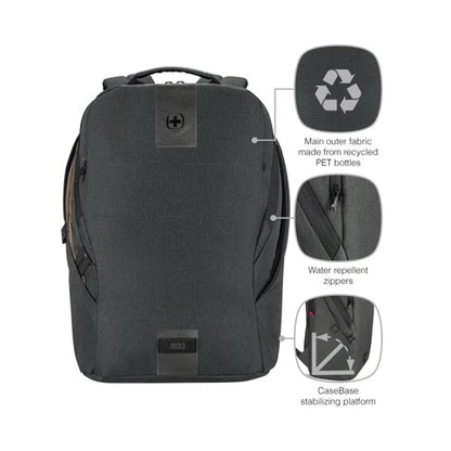 Wenger MX ECO Light 16 Inch Laptop Backpack with Tablet Pocket Black 612262