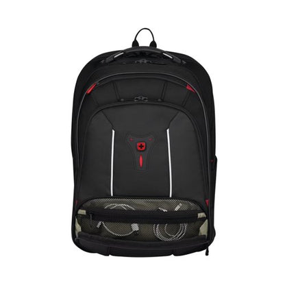 Wenger Carbon Pro Business Backpack with 15.6 Inch Laptop Sleeve and Tablet Pocket Black 653129