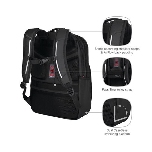Wenger Cosmic 17 Inch Laptop Backpack with Tablet Pocket Black 653187
