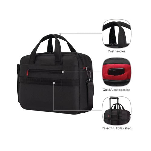 Wenger Cosmic Brief 14-16 Inch Laptop Briefcase with Tablet Pocket Black 653497