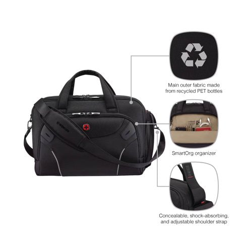 Wenger Cosmic Brief 14-16 Inch Laptop Briefcase with Tablet Pocket Black 653497