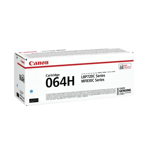 Canon 064H Toner Cartridge High Yield Cyan 4936C001