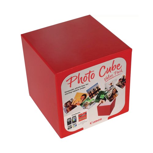 Canon Photo Cube PG-540/CL-541 K/CMY Ink/PP-201 5x5 in Photo Paper Plus Glossy II 5225B012