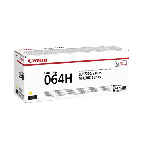 Canon 064H Toner Cartridge High Yield Yellow 4932C001