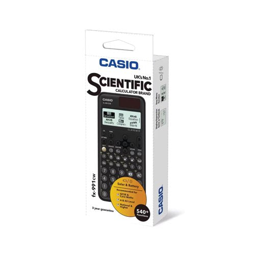 Casio FX-991CW Plus Scientific Calculator Black FX-991CW-W-UT