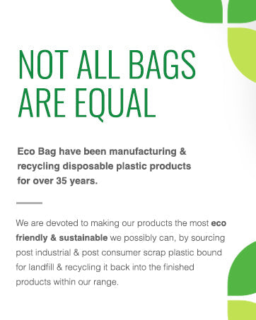 Ecobag - 20 Pack White Kitchen Drawstring Bin Liner - 30L
