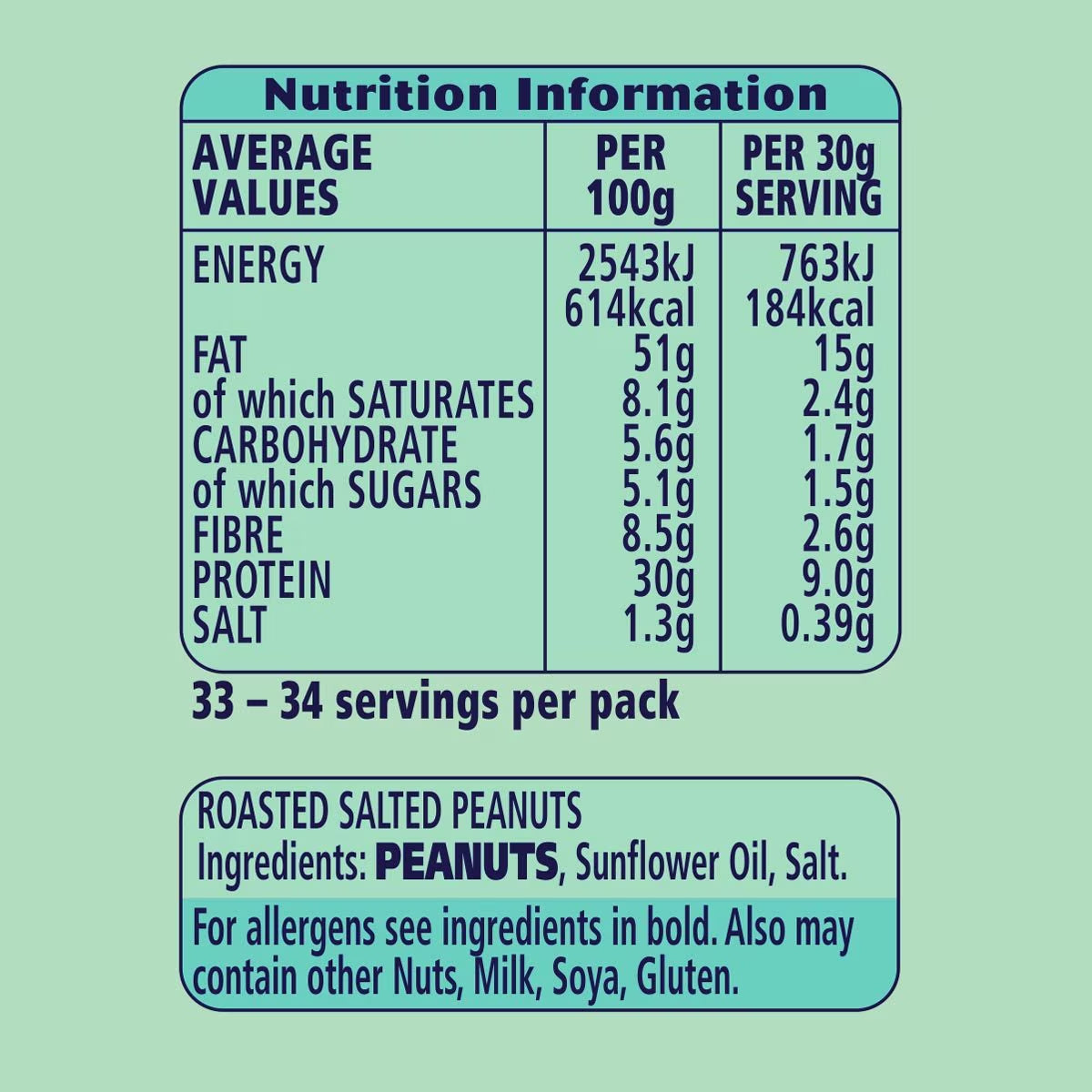 KP Salted Peanuts | Resealable Bag 1 x 1kg