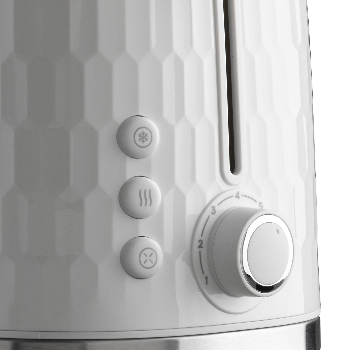 Daewoo Hive Toaster 2 Slice High Lift Handle 3D Embossed White&nbsp;