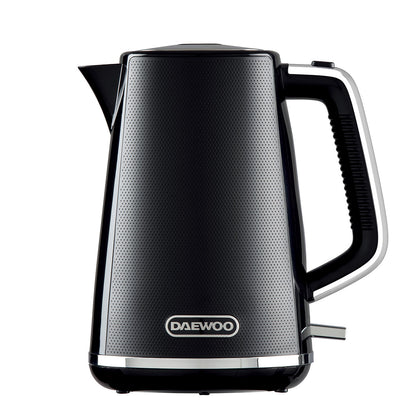 Daewoo Stirling Jug Kettle 1.7L Cordless Swivel Base 3KW Rapid Boil Black SDA2630GE