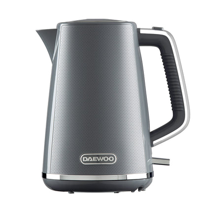 Daewoo Stirling Jug Kettle 1.7L Cordless Swivel Base 3KW Rapid Boil Grey