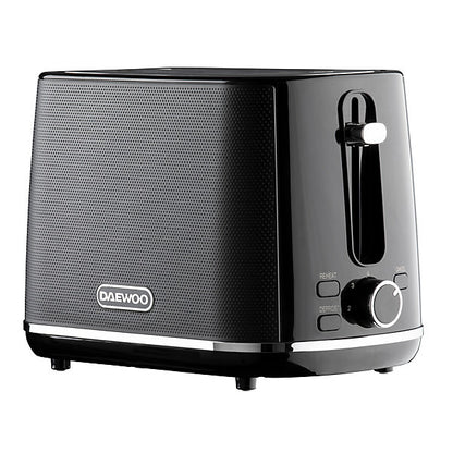 Daewoo Stirling Two Slice Toaster With Reheat Defrost and 7 Browning Functions Black