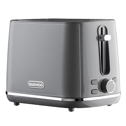 Daewoo Stirling Two Slice Toaster | Reheat & Defrost | 7 Browning Functions | Grey
