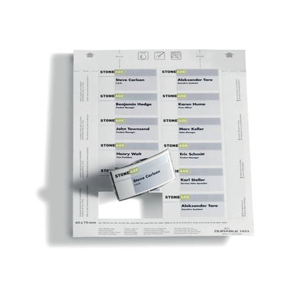 Durable Badgemaker Insert Sheets 40x75mm (Pack of 240) 1453/02