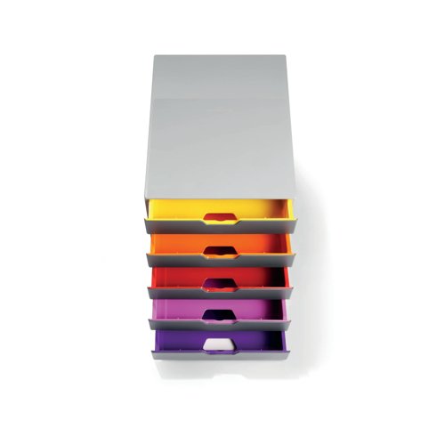 Durable VARICOLOR Desktop Organiser 5 Drawer Colour Coded Modular Storage A4+ 760527