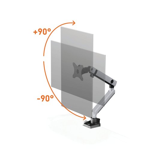 Durable Select Plus Monitor Mount Arm for 1 Screen Up to 32 Inch with Desk Clamp Attachment 509623