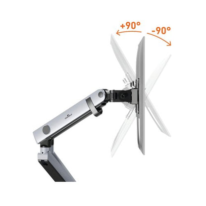 Durable Select Plus Monitor Mount Arm for 2 Screens Up to 32 Inch with Desk Clamp Attachment 509723