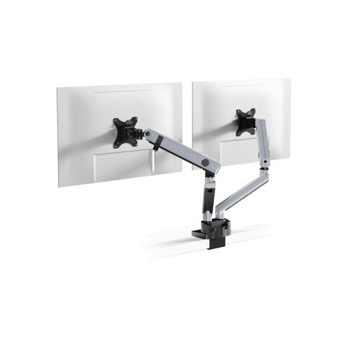 Durable Select Plus Monitor Mount Arm for 2 Screens Up to 32 Inch with Desk Clamp Attachment 509723
