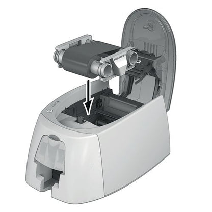 Durable DURACARD ID 300 ID Name Badge Card Printer with Ribbon and 100 Cards 891065