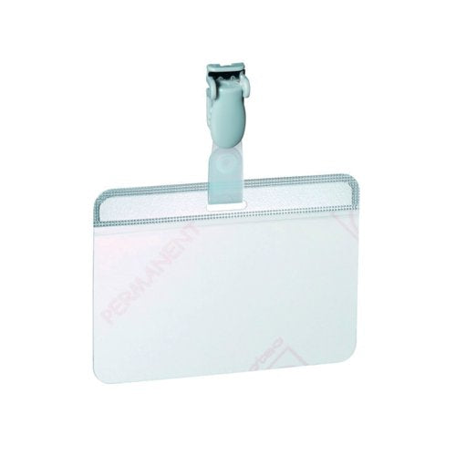 Durable Self Laminating Name Badge with Clip 54x90mm Clear (Pack of 25) 8149/19