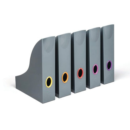 Durable Varicolor Magazine Storage Rack A4 Grey (Pack of 5) 770657