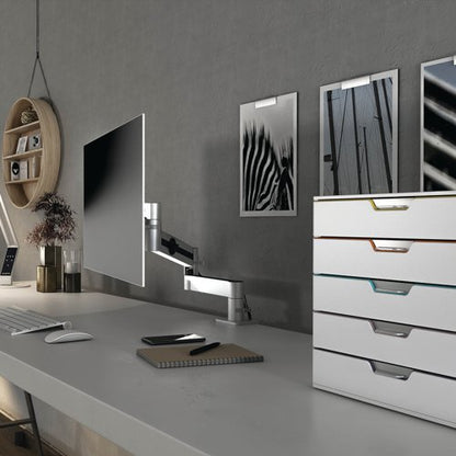 Durable VARICOLOR Desktop Organiser 5 Drawer Colour Coded Modular Storage A4+ 762527