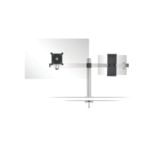 Durable Monitor Mount PRO for 1 Screen Up to 27in 1 Tablet Up to 13in + Desk Clamp Attachment 508723