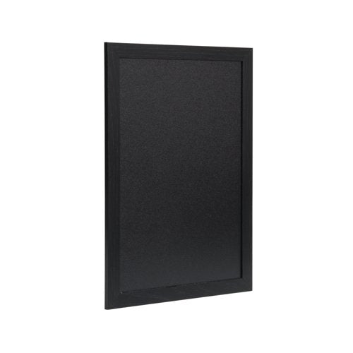 Deflecto Wall Mounted Chalkboard 400x600mm Black WCB-40-60-BLK