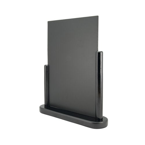 Deflecto Double Sided Medium Countertop Chalkboard Information Display Black TCB-MED-BLK