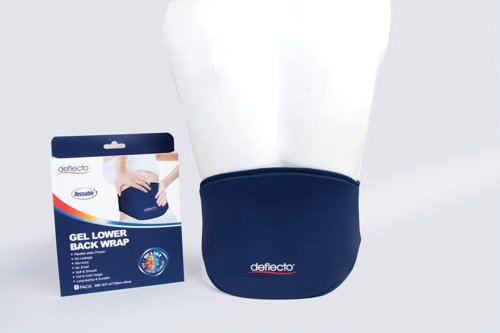 Deflecto Reusable Cool and Heat Pack for Lower Back Blue DEFCP-LBCK