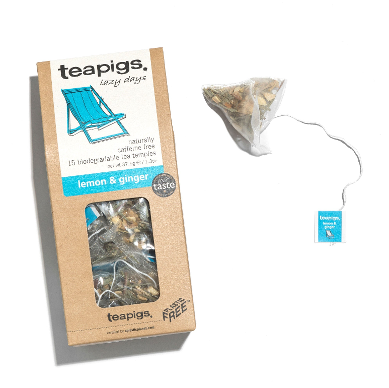 Teapigs Lemon and Ginger Tea Bags Made With Whole Leaves (1 Pack of 50 Enveloped Tea Bags)