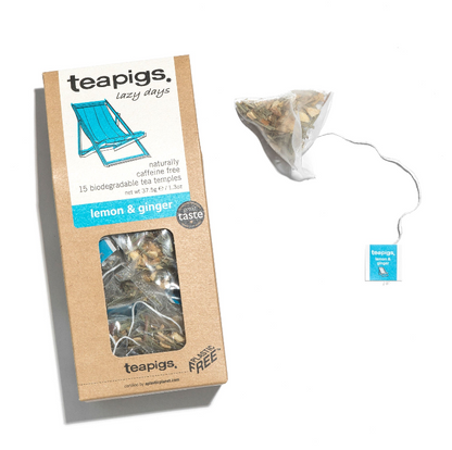Teapigs Lemon and Ginger Tea Bags Made With Whole Leaves (1 Pack of 50 Enveloped Tea Bags)