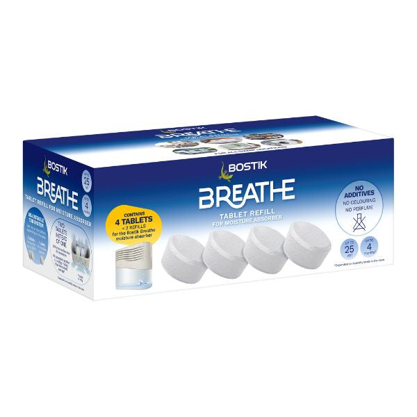 Bostik Breathe dehumidifier to eliminate moisture, Plus Refills Caravan,Home,Office.