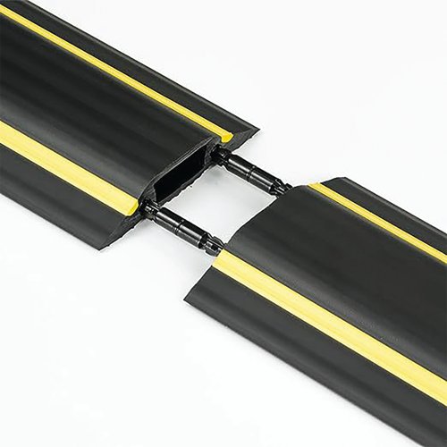 D-Line Black /Yellow Medium Hazard Duty Floor Cable Cover 9M FC83H/9M