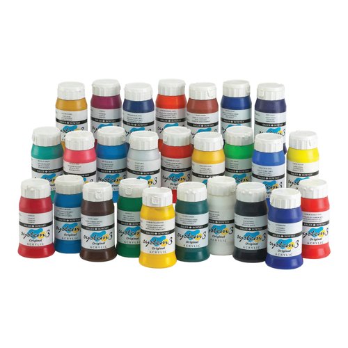 Daler-Rowney System 3 Acrylic Paint 500ml Yellow Ochre 005969
