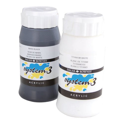 Daler-Rowney System 3 Acrylic Paint 500ml Burnt Sienna 005966