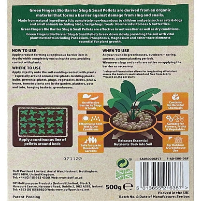 Doff Green Fingers Bio Barrier Slug & Snail Pellets 1 Kg