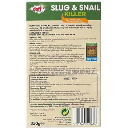 Doff Slug and Snail Killer Pellet Bait 350g Handy Box