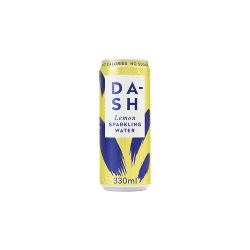 Dash Water Sparkling Water Lemon 330ml Can (Pack of 12) DBL003