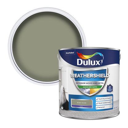 Dulux Weather Shield Quick Dry Satin Paint, 2.5 L - Green Glade