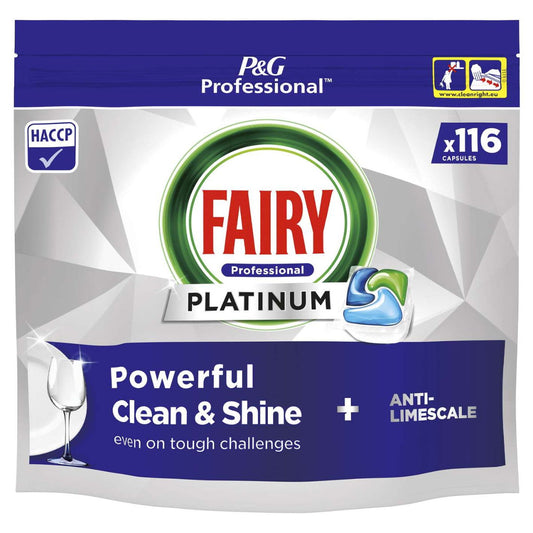 Fairy Platinum All in One Dishwasher Capsules (Pack of 116 )