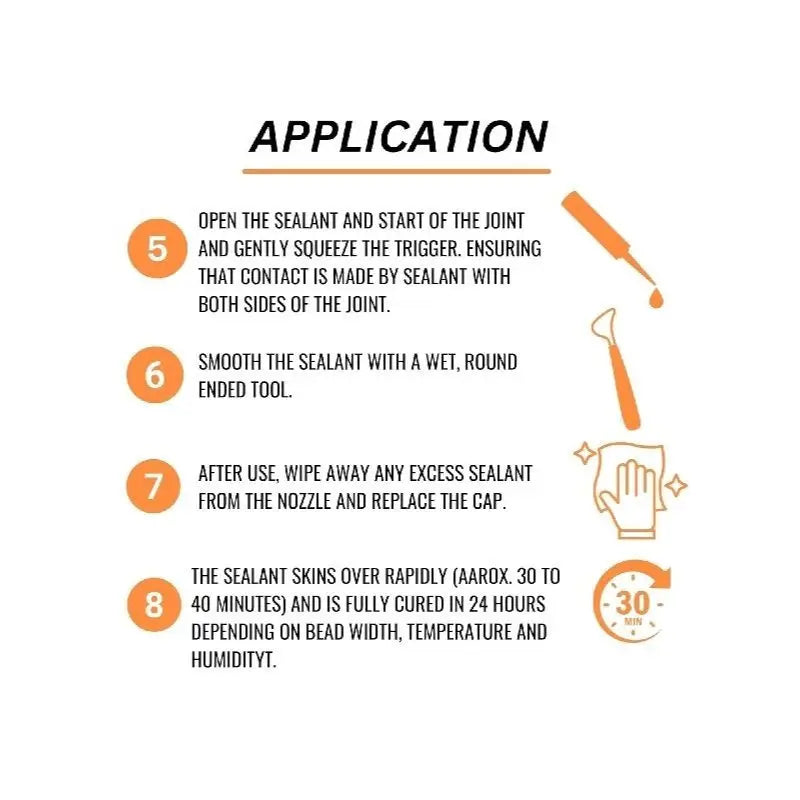 Multipurpose Silicone Sealant 70g White – Flexible Waterproof Sealant