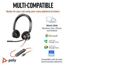 Poly Blackwire 3320 Stereo USB-C/A Headset 8X219AA