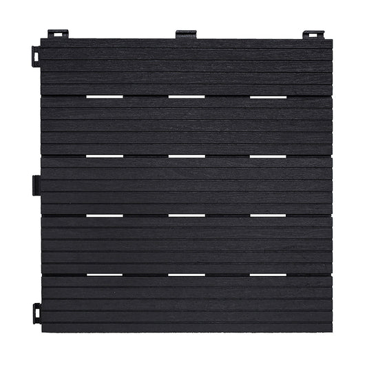 Eco Garden Clip Lock Deck Tile | Graphite Grey | 30x30cm | 6 Tiles Per Pack