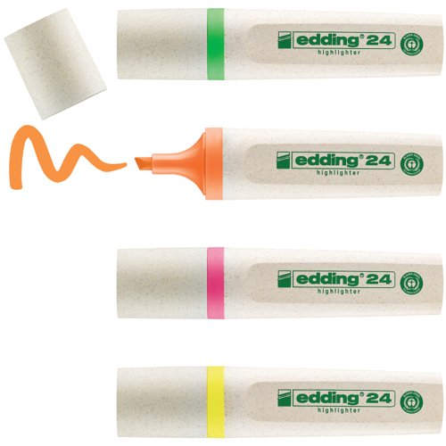 Edding 24 Ecoline Water-Based Highlighter Assorted (Pack of 48) 4-CP24