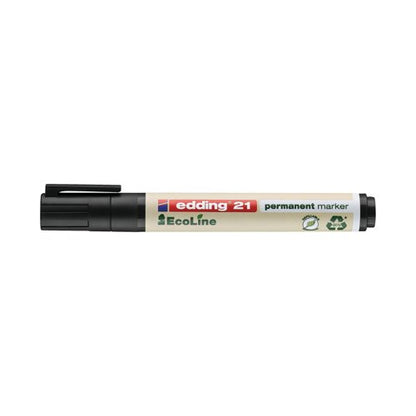 Edding 21 Ecoline Permanent Markers Black (Pack of 10) 4-21001