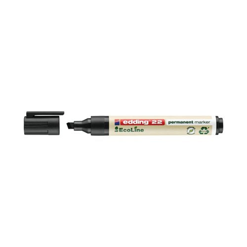 Edding 22 Ecoline Permanent Marker Black (Pack of 10) 4-22001