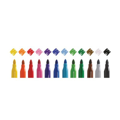 Swash KOMFIGRIP Colouring Pen Broad Tip Assorted (Pack of 12) TW12BD