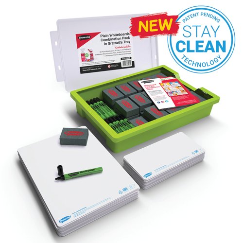 Show-me A4 Whiteboards Classroom Tray Kits (Pack of 30) GTC/SMB