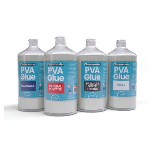 Classmaster PVA Glue General Purpose - Red Label (1 Litre) PVA1000RD